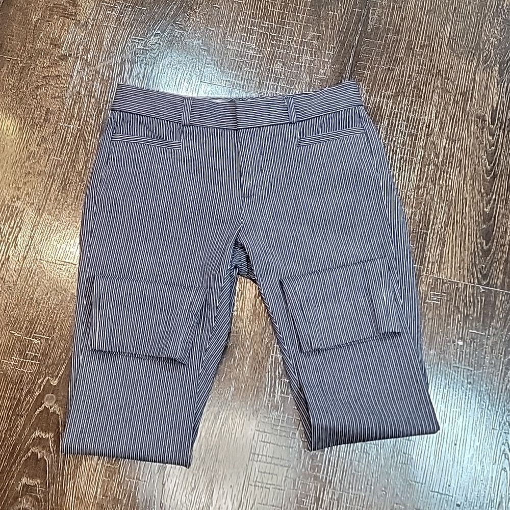 Banana Republic Jackson Fit Bold Blue Striped Ankle Pants - Picture 5 of 16